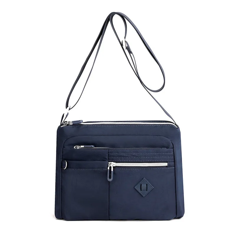 Lightweight multi-pocket shoulder bag for women