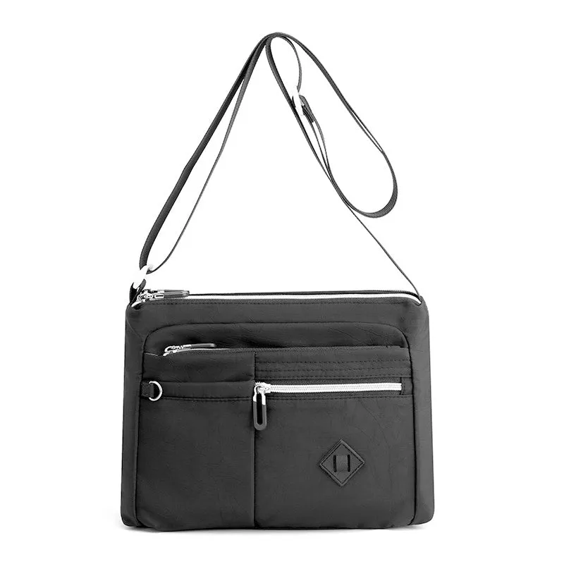 Lightweight multi-pocket shoulder bag for women