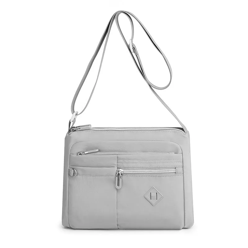 Lightweight multi-pocket shoulder bag for women