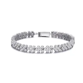 Louise Midi Cluster Tennis Bracelet