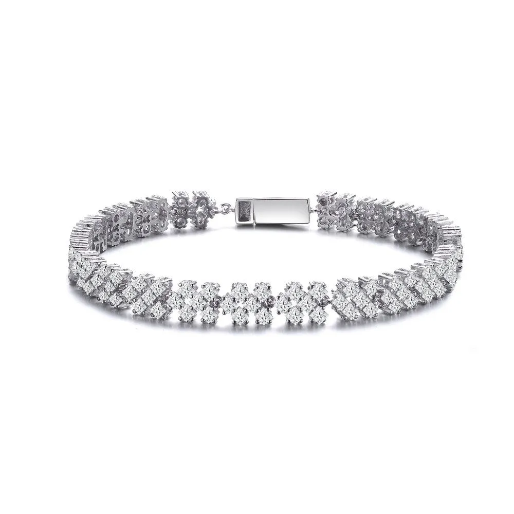 Louise Midi Cluster Tennis Bracelet