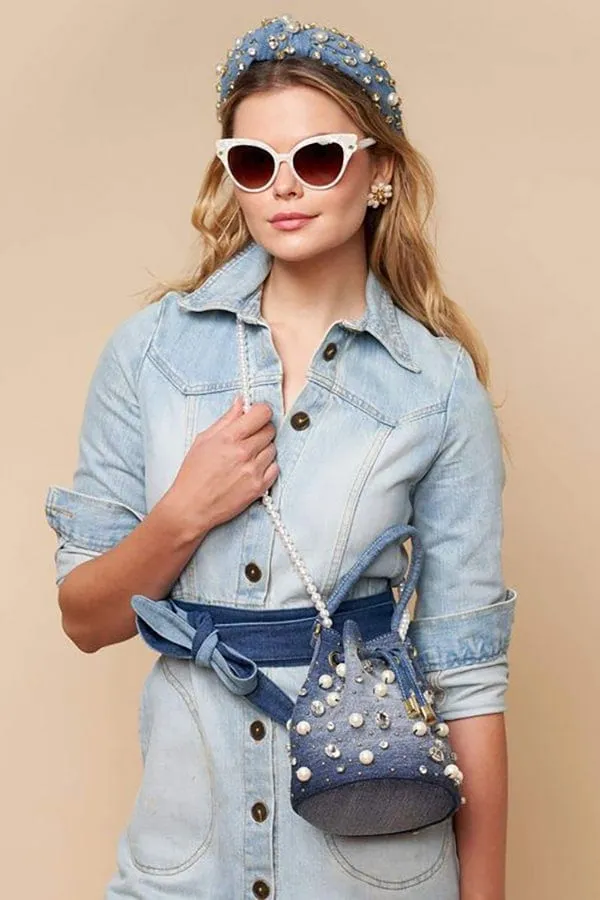 Lucy Embellished Bucket Bag