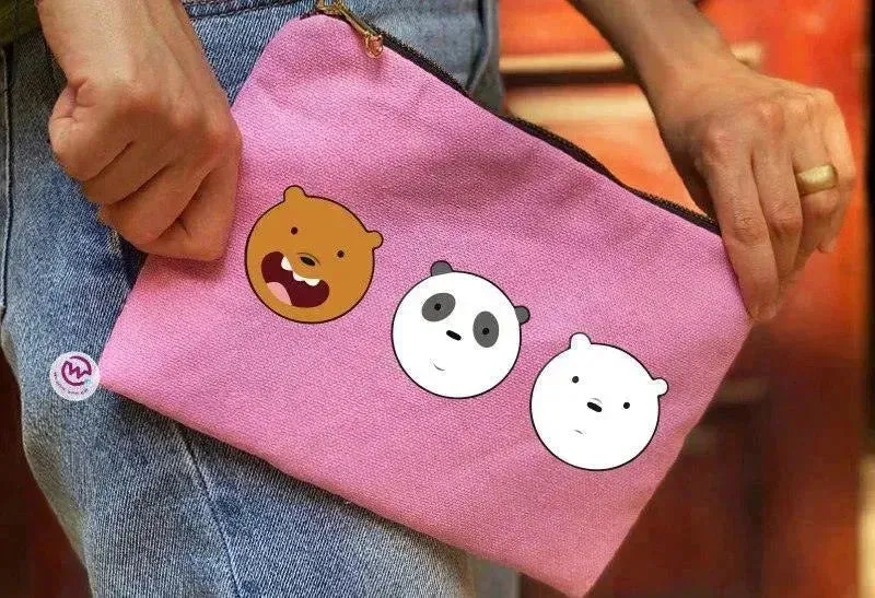 Makeup & Pencil Case-Cottons Duck - We Bear Bears