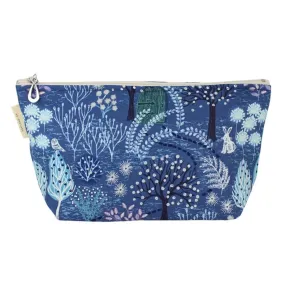 Makeup Bag - Medium - Forest (Blue Metallic) by Dana Herbert