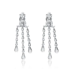 Marie Triple Drop Chain Earrings