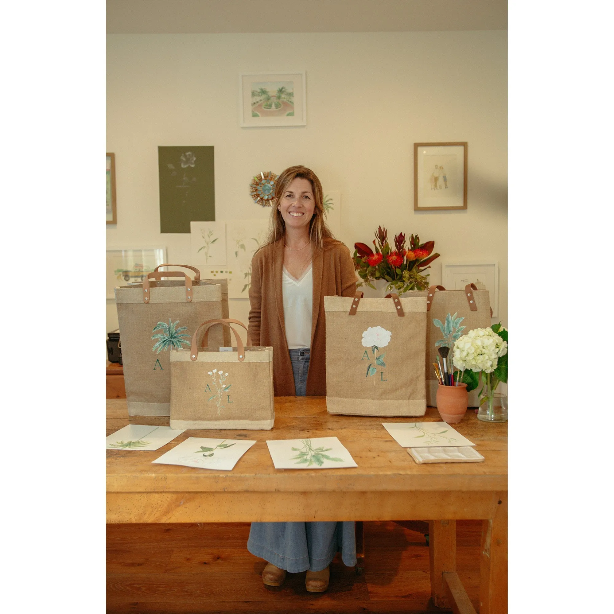 Market Tote in Natural Crest by Amy Logsdon