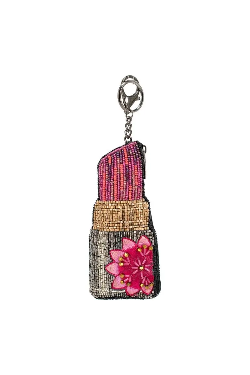 Mary Frances Glammed Up Beaded Coin Purse/Key Fob CP S001-829  | Lip Stick | Clearance Final Sale