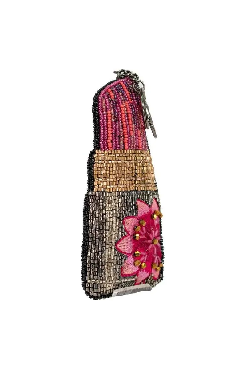 Mary Frances Glammed Up Beaded Coin Purse/Key Fob CP S001-829  | Lip Stick | Clearance Final Sale