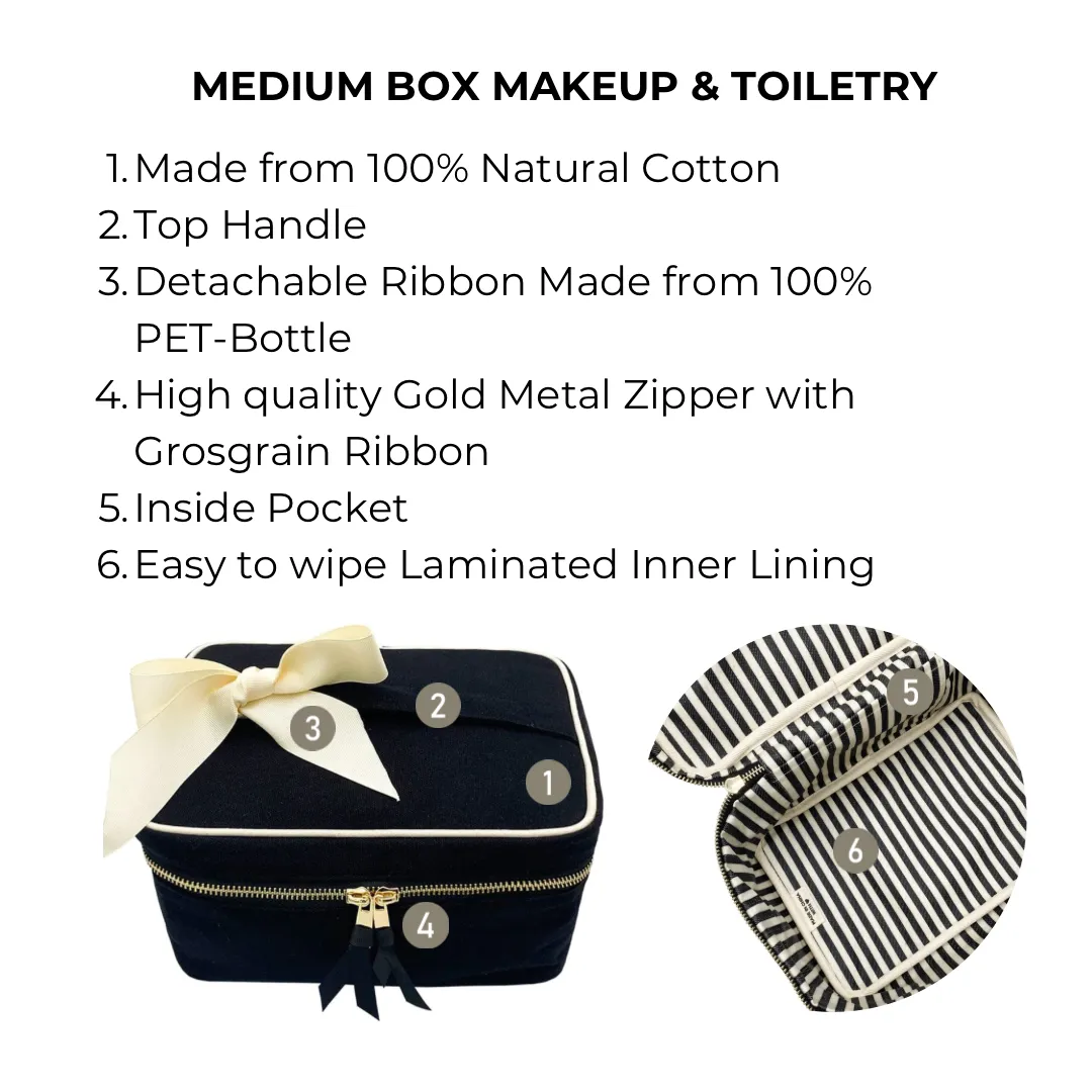 Medium Box Makeup & Toiletry, Black