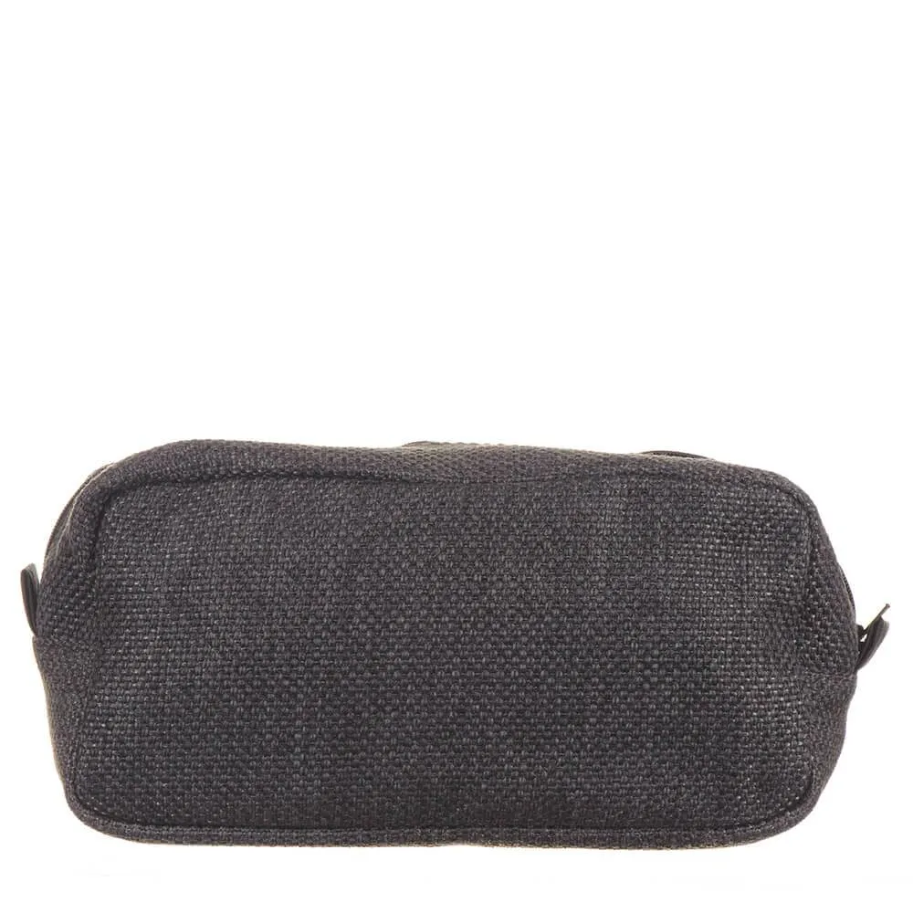 Men’s Anthracite Tweed Wash Bag