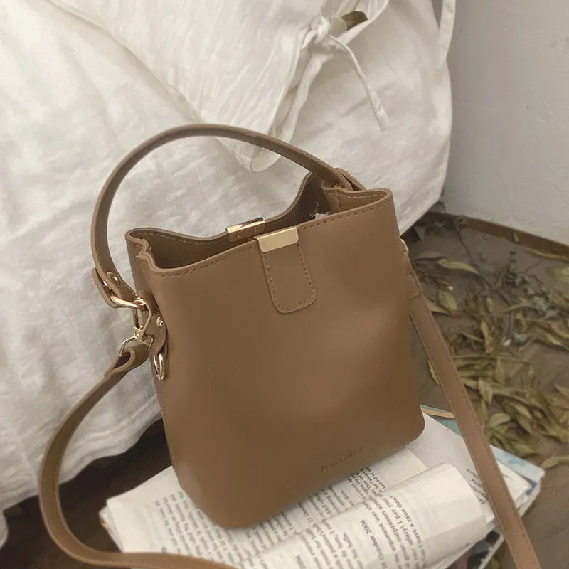 MINIMALIST BUCKET BAG VERSATILE SINGLE SHOULDER CROSSBODY BAG