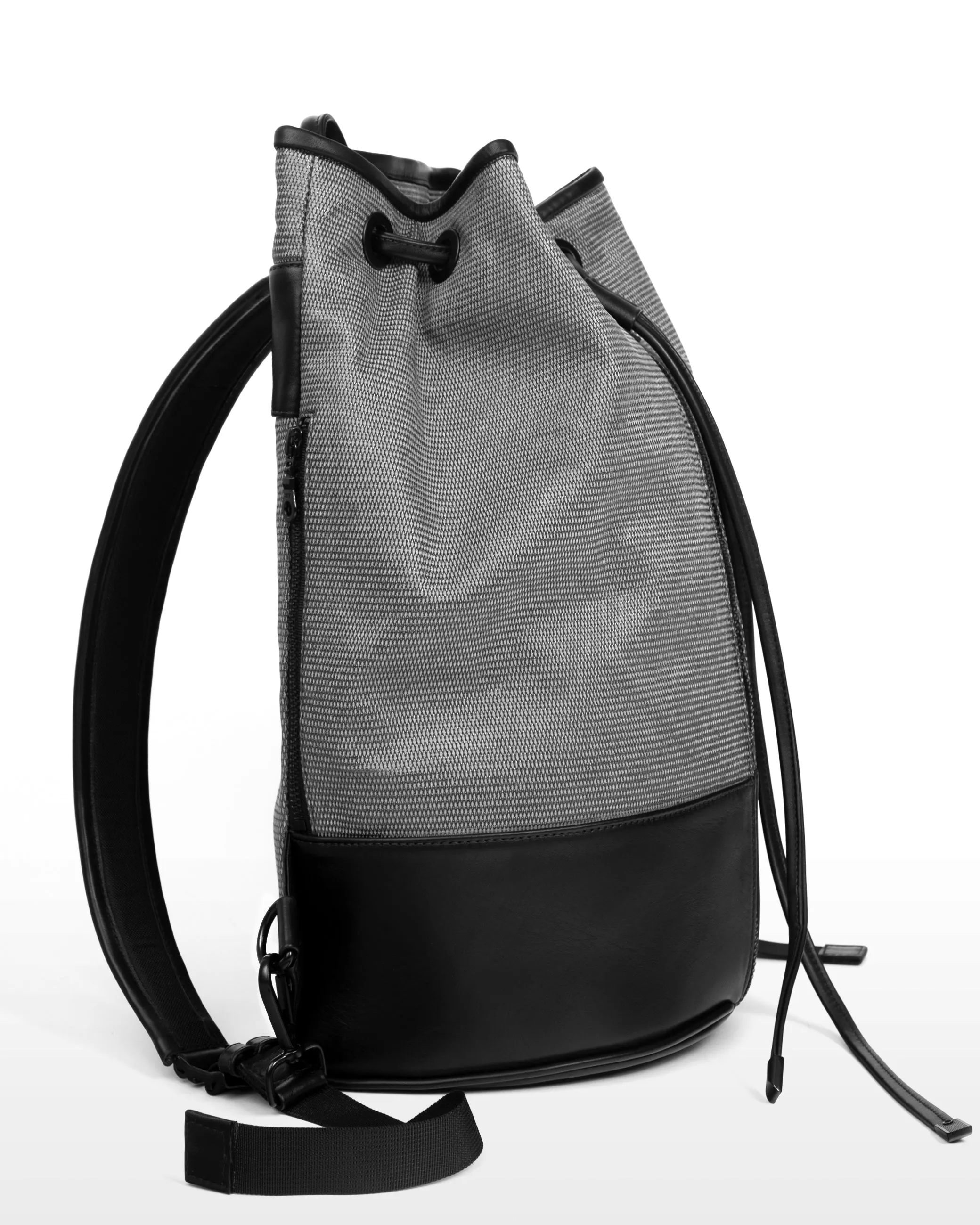 MORPHOSIX LUX UTILITY LEATHER BAG SILVER GRAPHITE