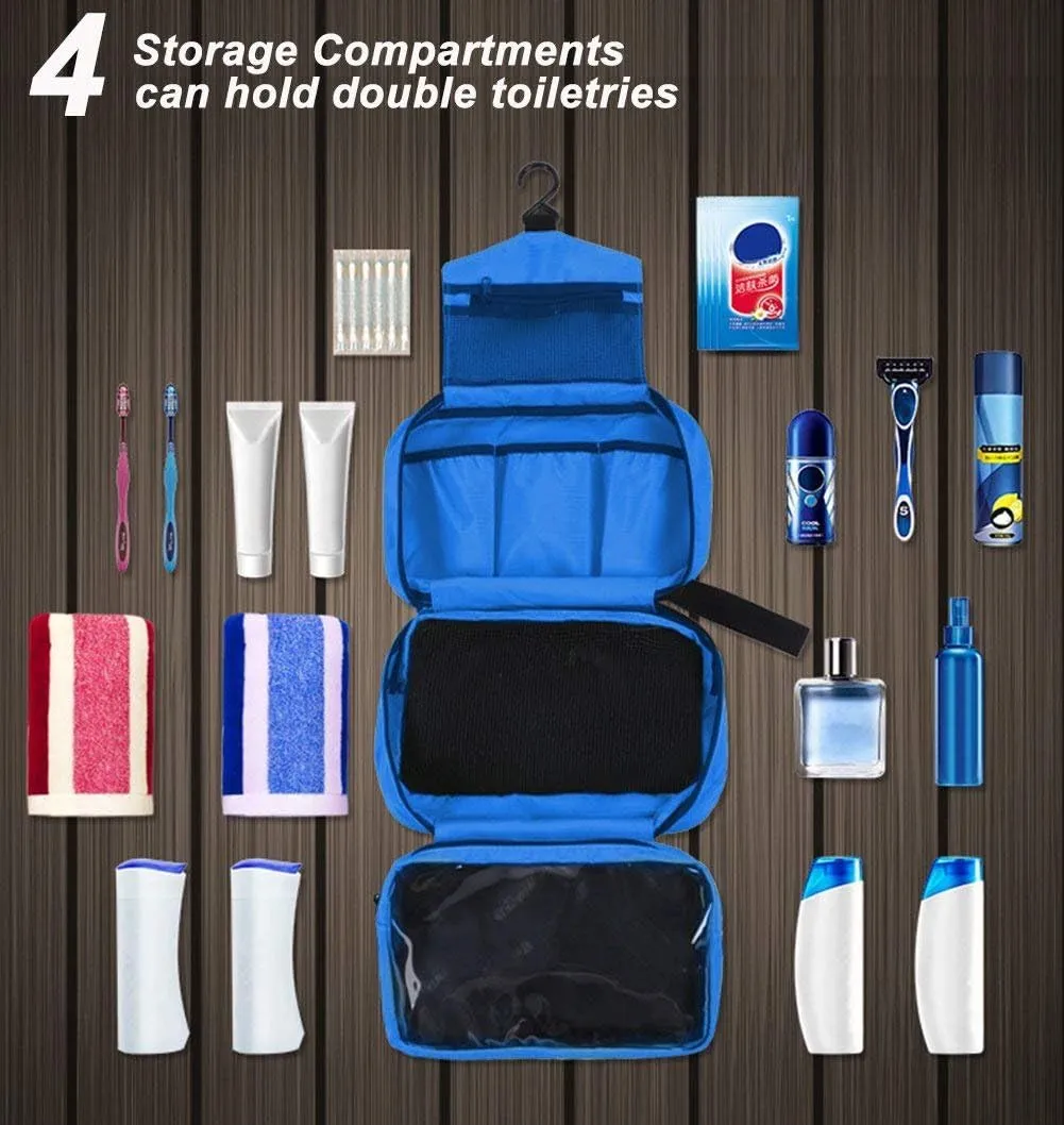 Multi Compartment Hanging Cosmetic Travel Bag