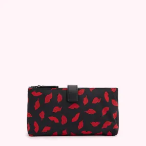 MULTI HANDPAINTED LIPS DOUBLE MAKE UP BAG