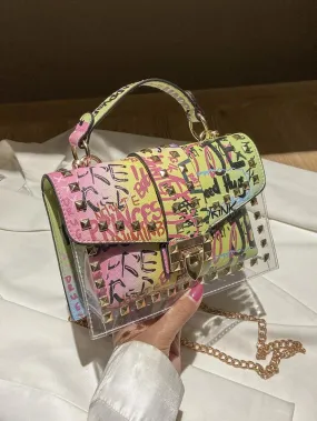 Multicolor Graffiti Purse