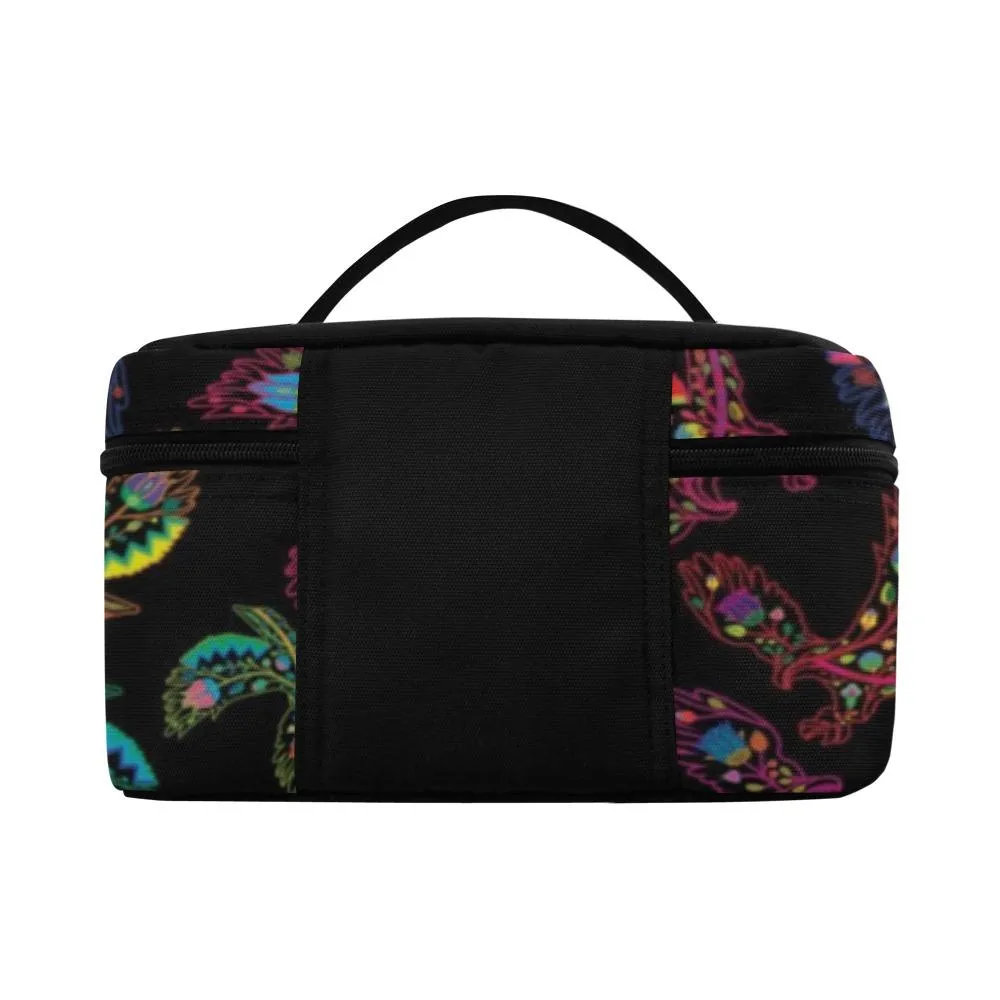 Neon Floral Eagles Cosmetic Bag/Large