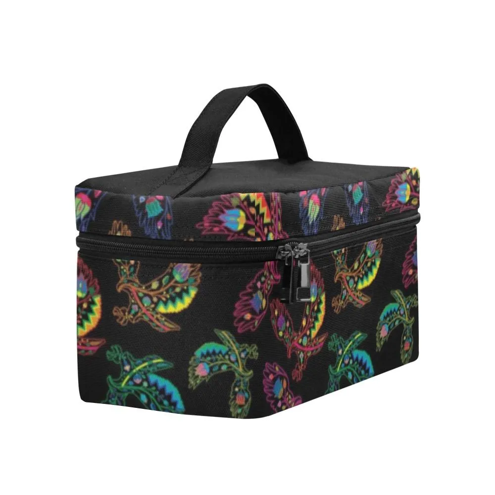 Neon Floral Eagles Cosmetic Bag/Large