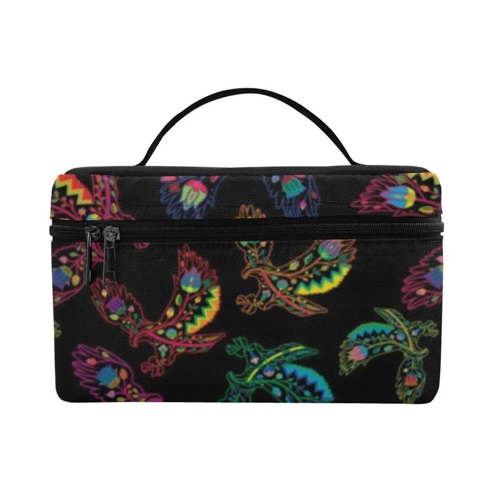 Neon Floral Eagles Cosmetic Bag/Large