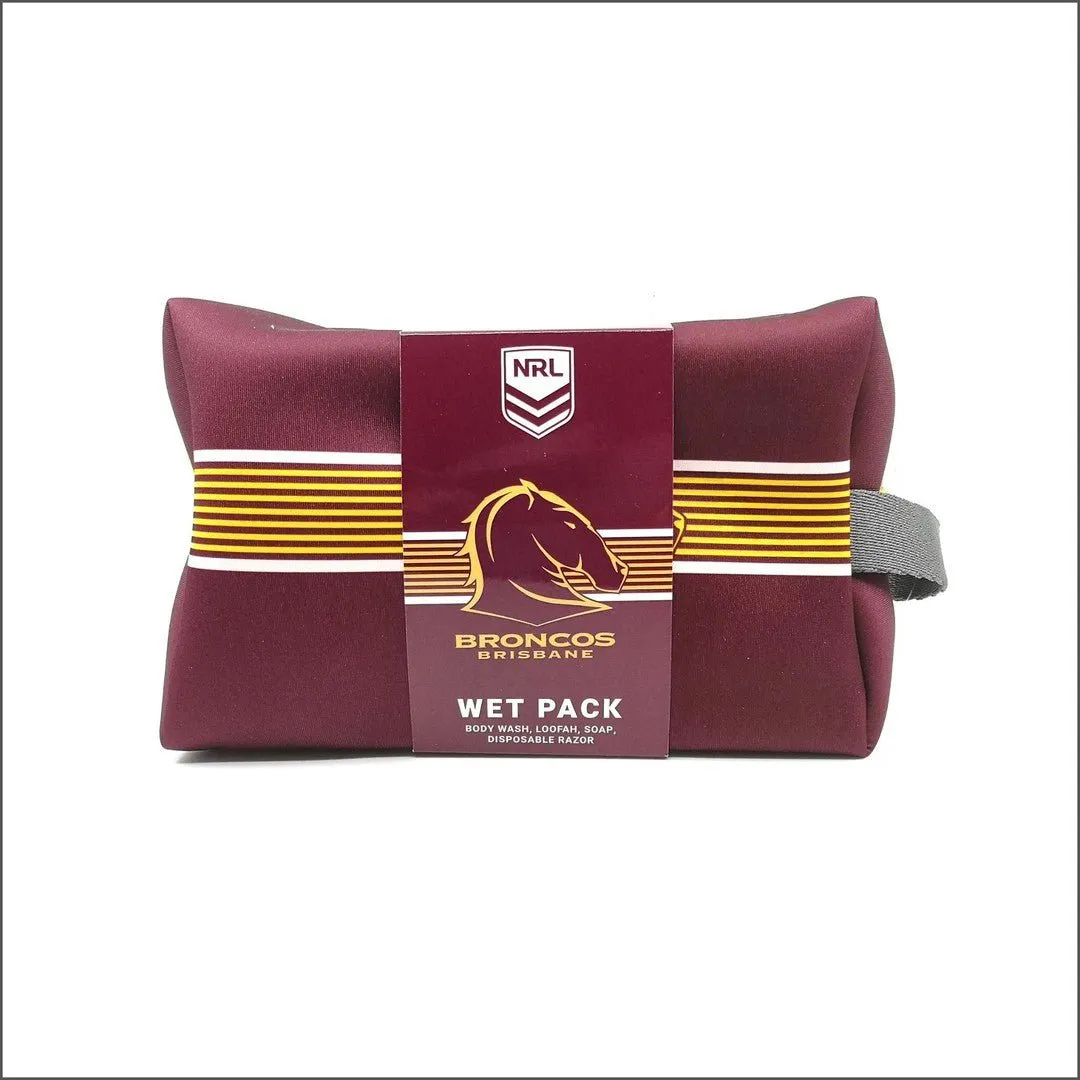 NRL Brisbane Broncos Toiletry Bag Gift Set