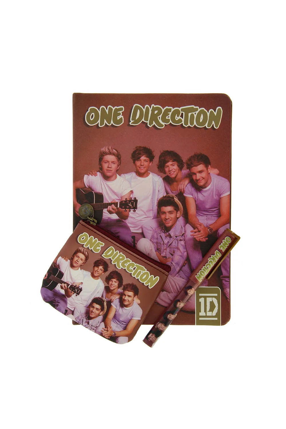 One Direction A5 Notebook, Coin Purse and Pen Set