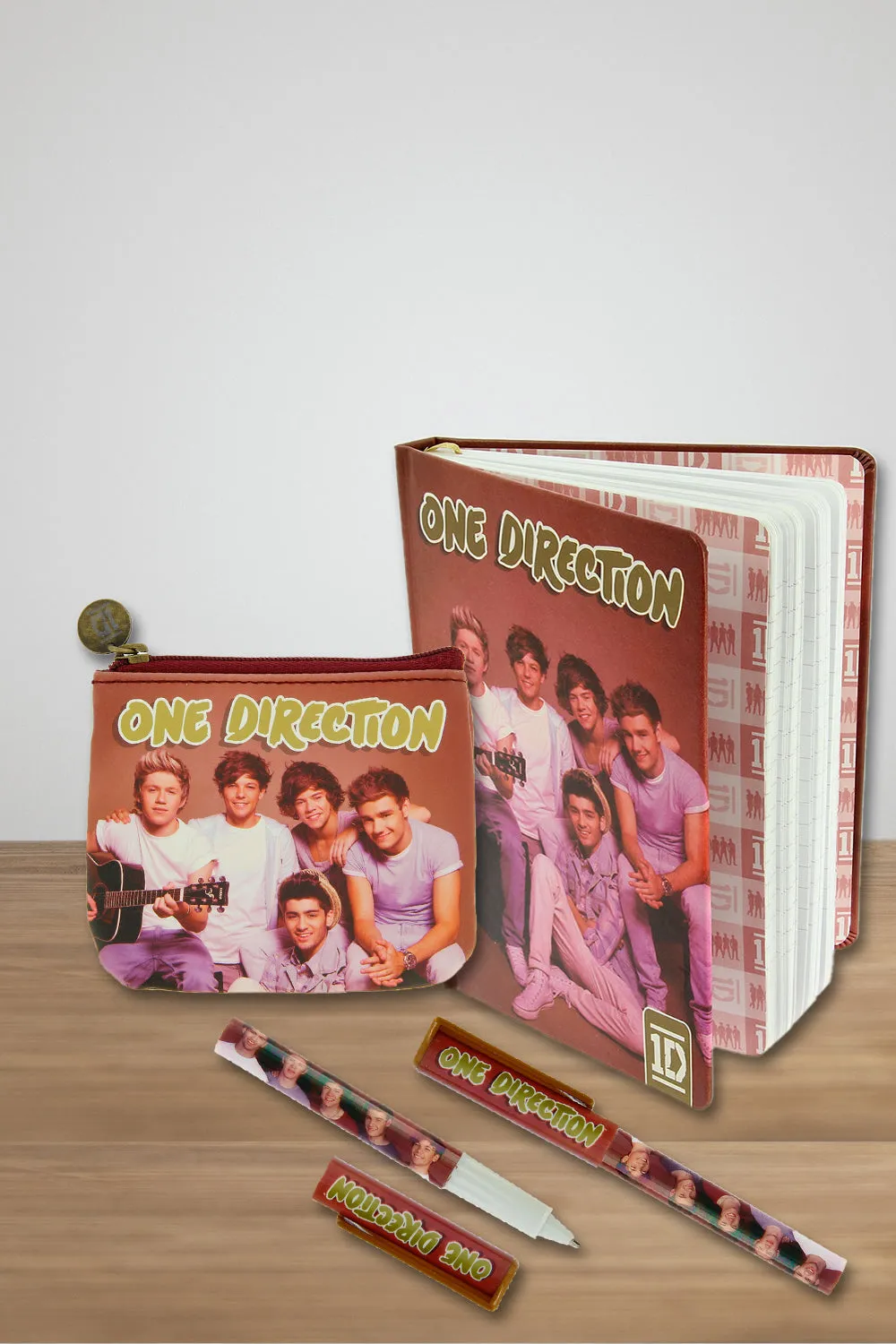 One Direction A5 Notebook, Coin Purse and Pen Set