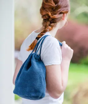 Oval Crocheted Bucket Bag Using Rowan Handknit Cotton