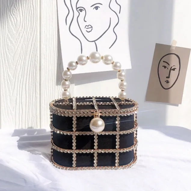 Pearl Bucket Clutch Bag