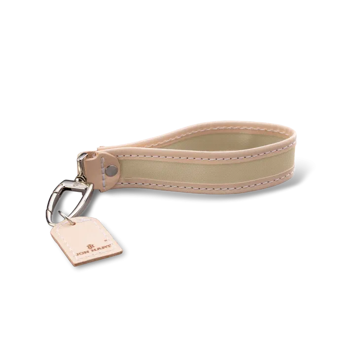 Pearl - Coated Canvas Key Wristlet