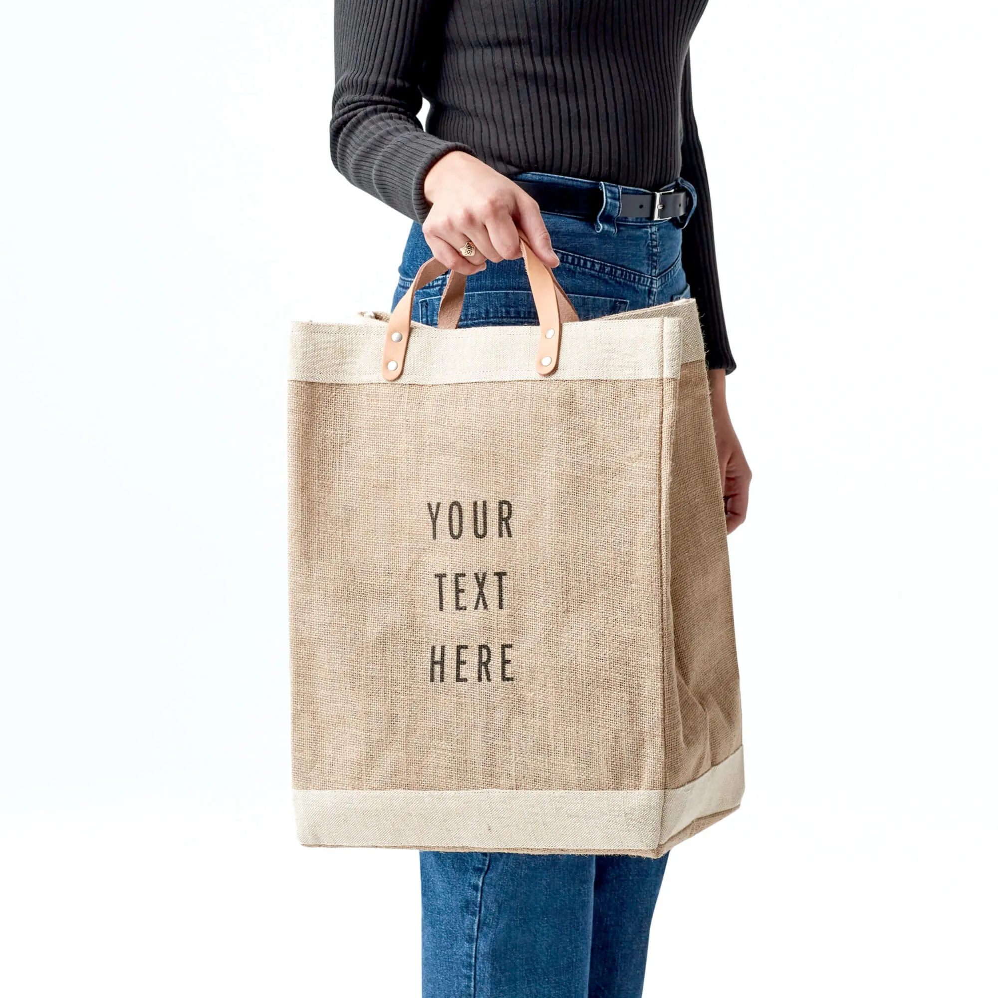 Petite Market Bag - Between the Handle Text