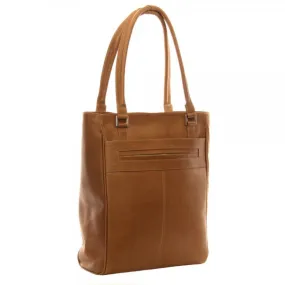 Piel Leather Vertical Laptop Tote Bag