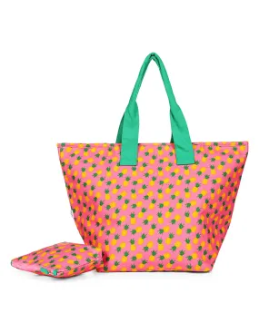 Pineapple Makeup and Tote Bag Set