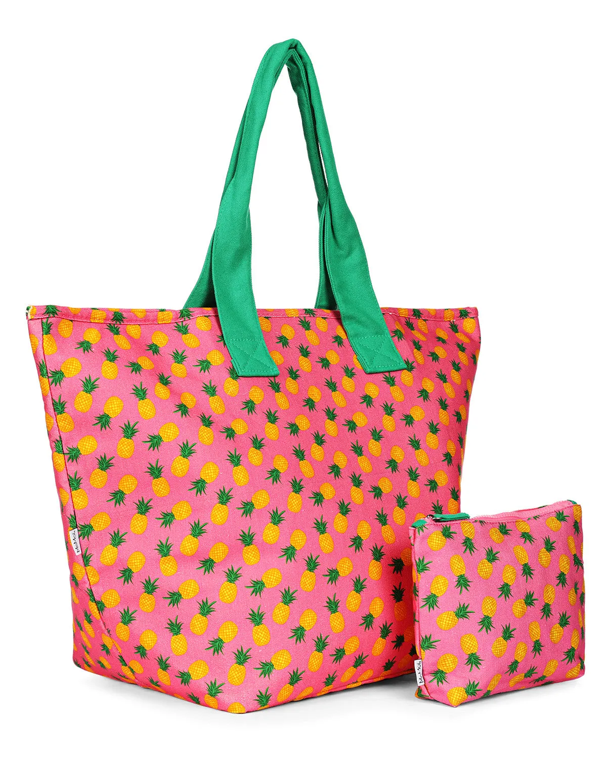 Pineapple Makeup and Tote Bag Set