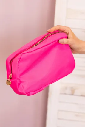 Pink Cosmetic Makeup Pouch Bag