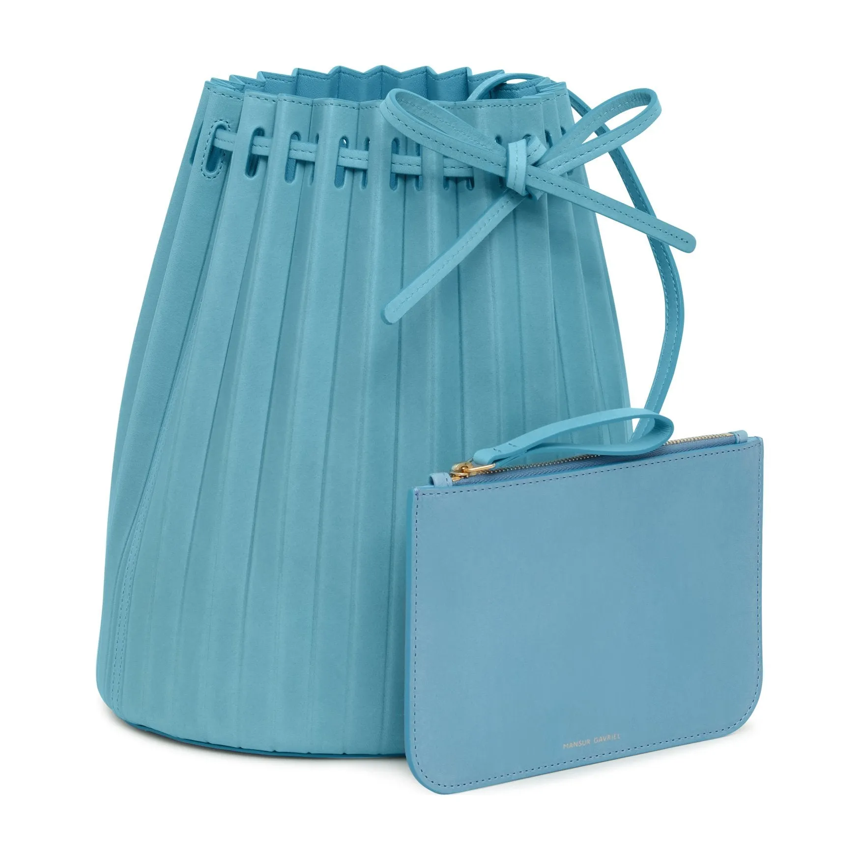 Pleated Bucket Bag - Laguna