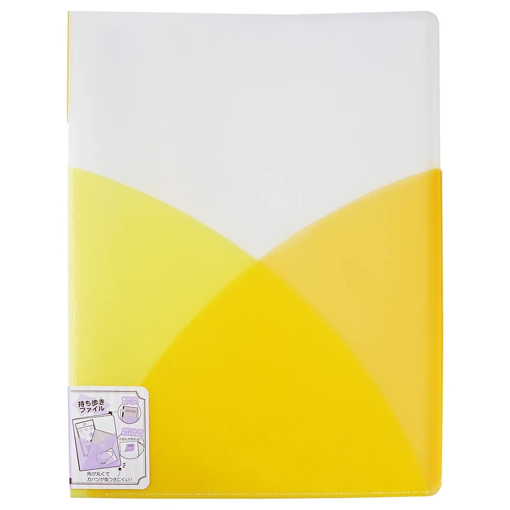 PLUS CLEAR FILE PASTY transparent file folder A4 40 bags, soda blue, lemon yellow, storage, office study, Japanese supplies