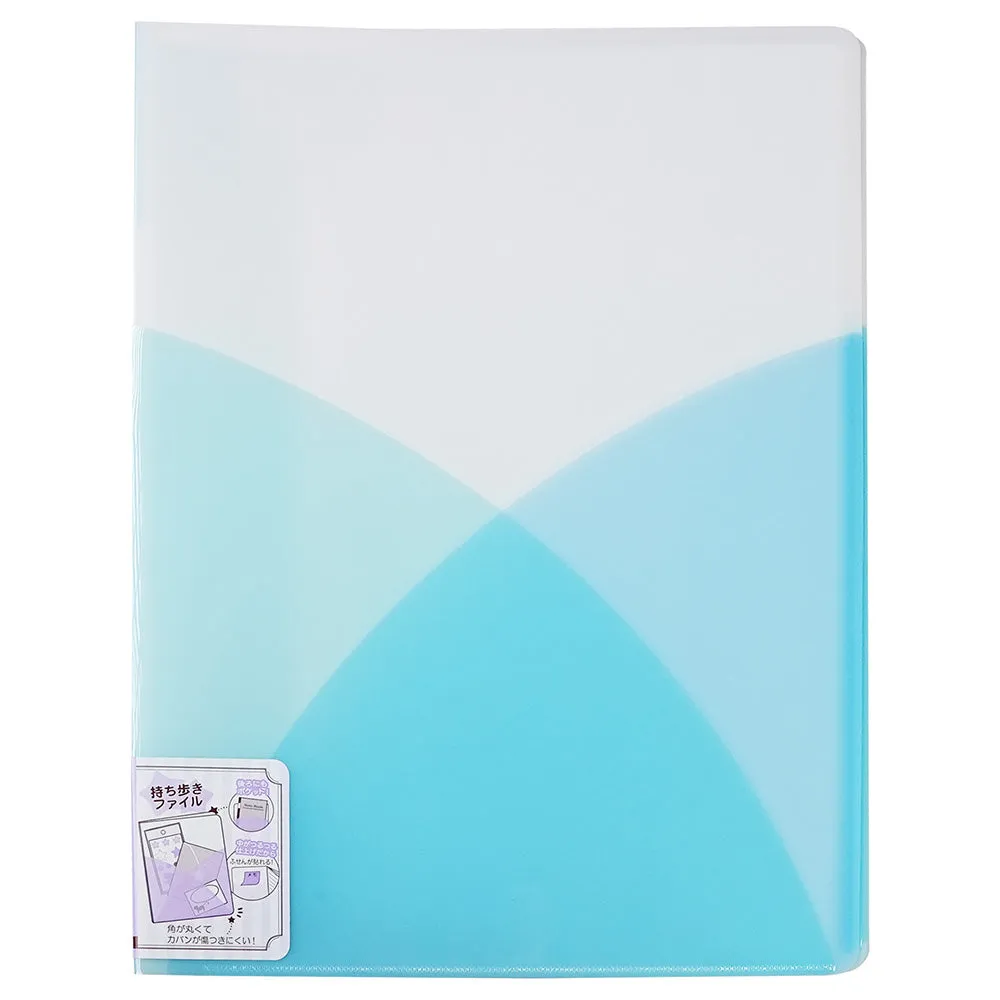 PLUS CLEAR FILE PASTY transparent file folder A4 40 bags, soda blue, lemon yellow, storage, office study, Japanese supplies