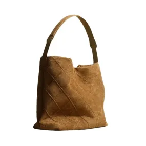 Pre Order:  Lattice Suede Tote Bag