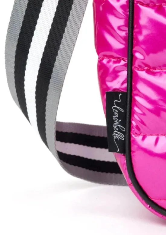 Puffer Pickleball Tote Pink with black Stripe