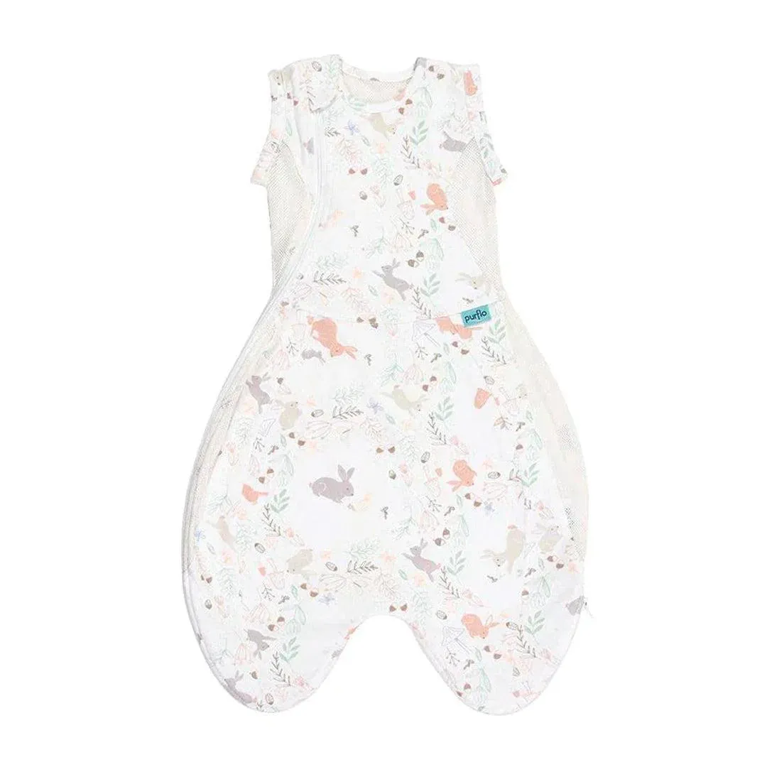 Purflo Swaddle to Sleep Bag 2.5 Tog - Storybook Nutmeg