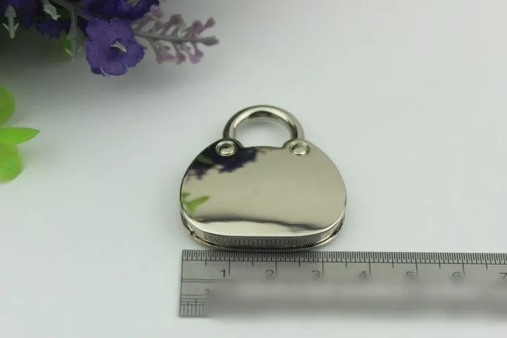 Purse Padlock 35 x 38 mm Charm Organizer Luggage Hardware Antique Gold Lock And Key Closure Small Bag Clutch Metal Accessories Wholesale