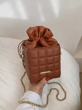 Quilted Bucket Handbag