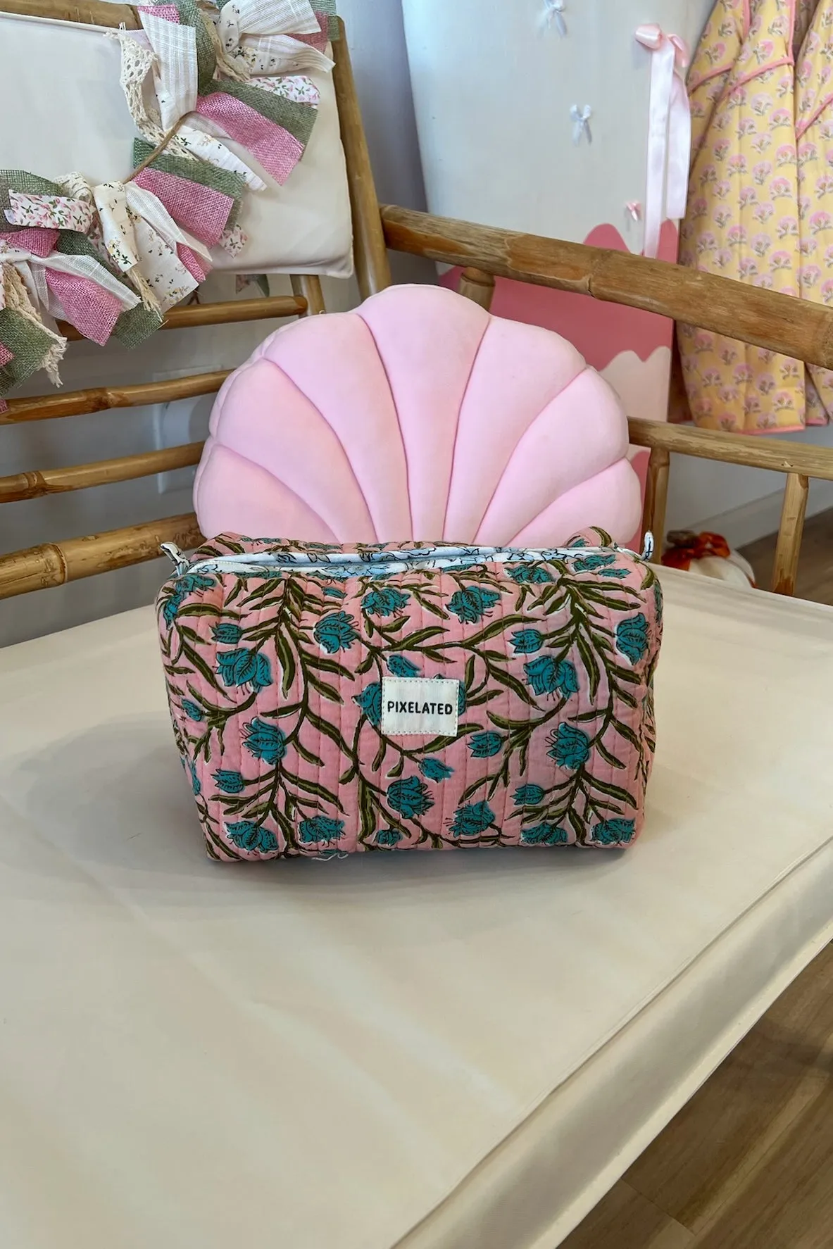 Quilted Makeup Bag by Pixelated