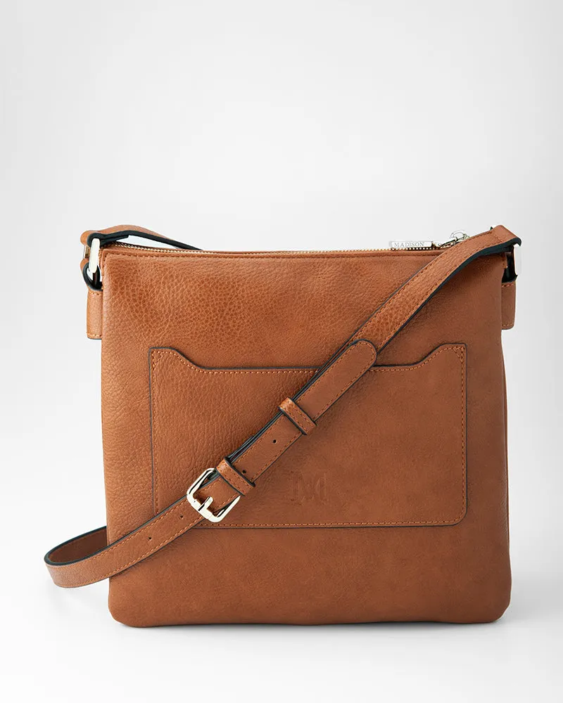 Renee Zip Top 2 Compartment Crossbody Bag