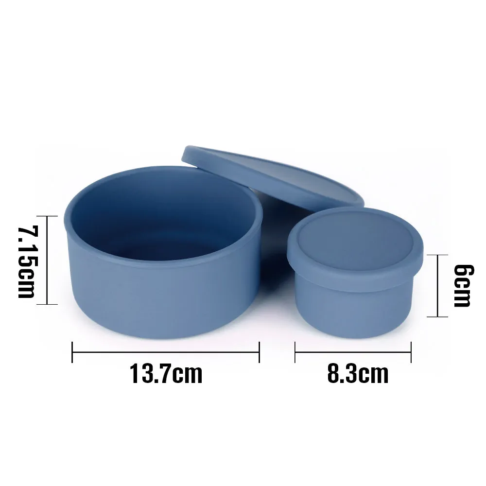 Round Silicone Food Container Set (2pcs)