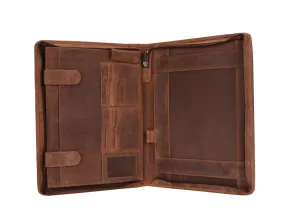 RusticTown Professional Leather Portfolio (Tan)