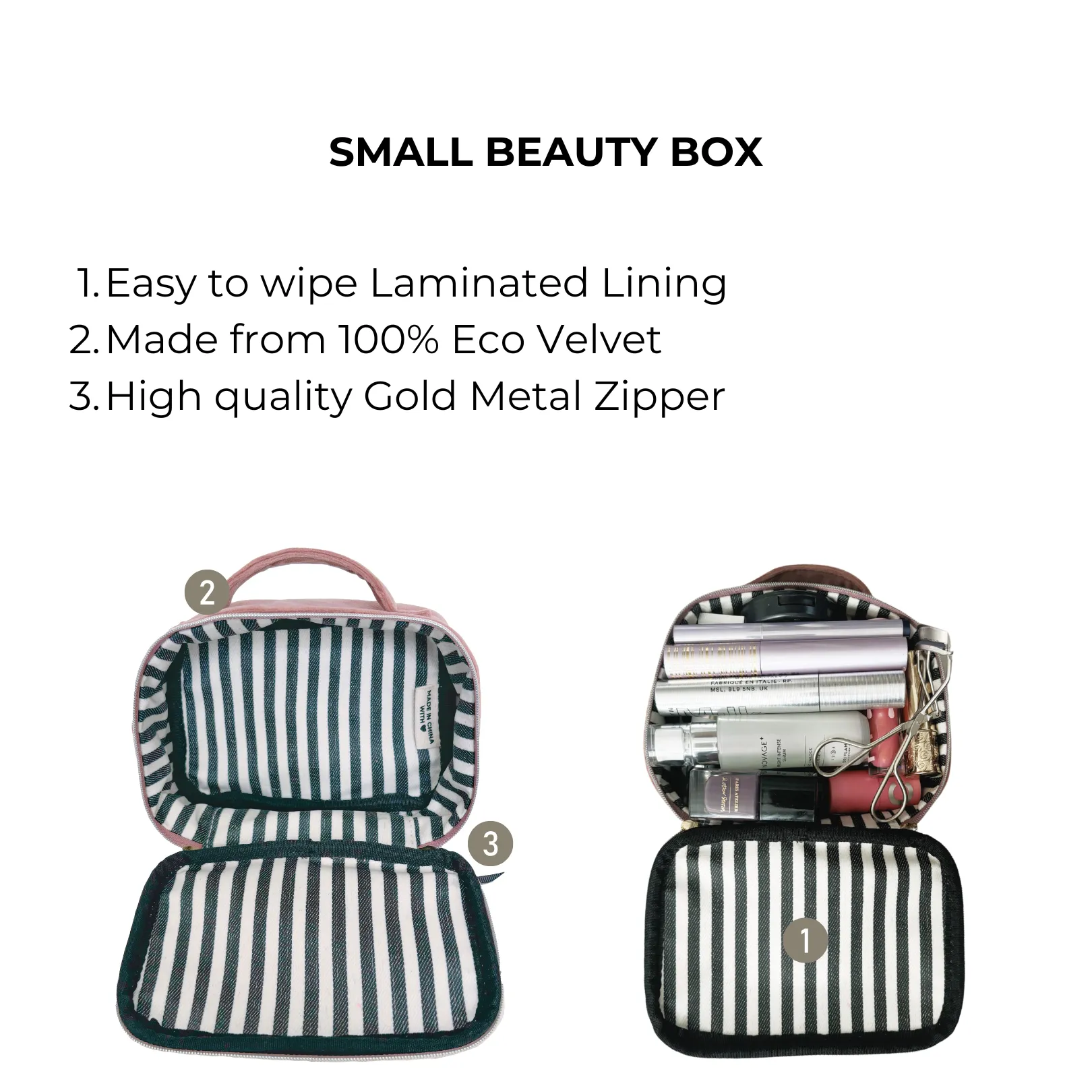 Small Beauty Box, Pink Velvet