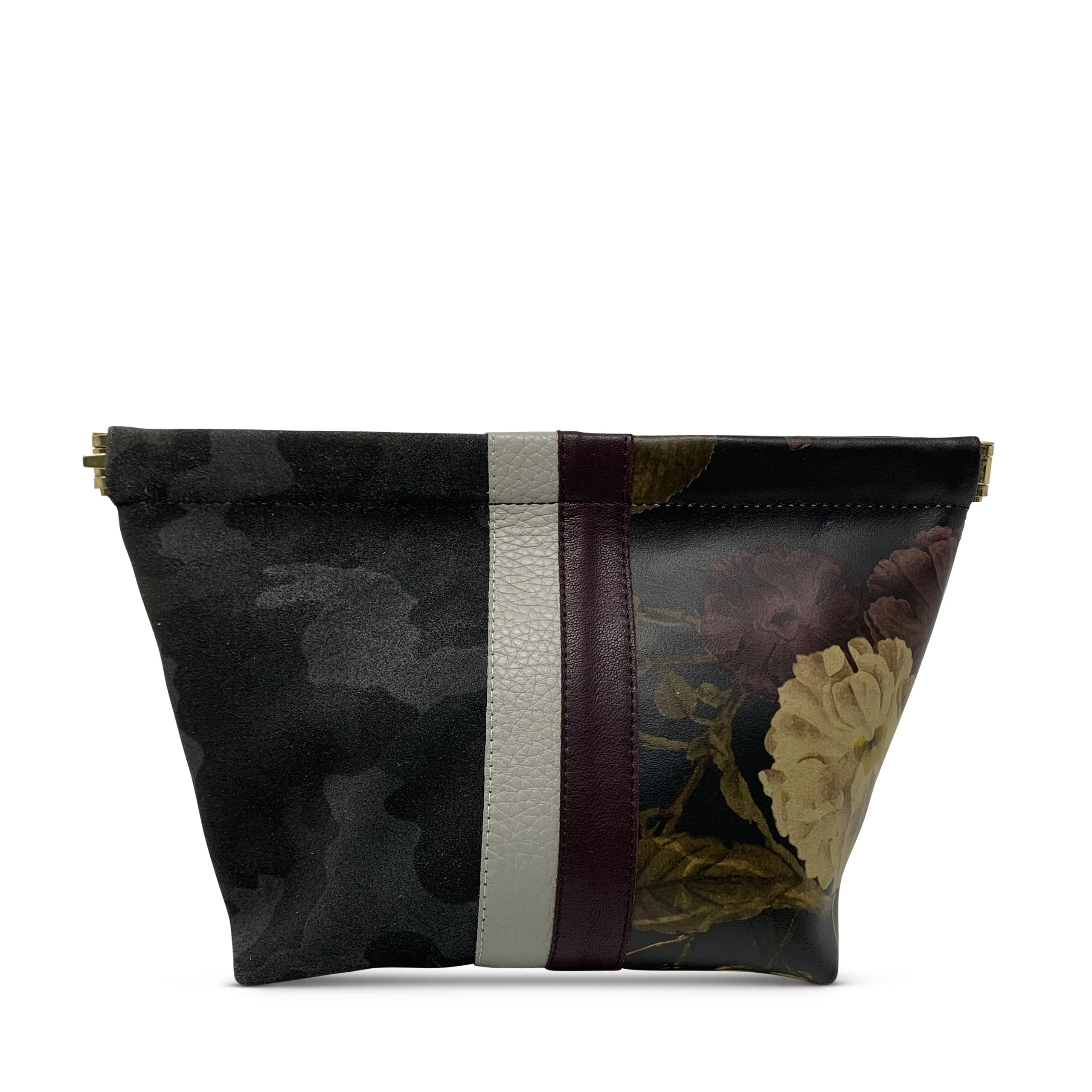 Snap Makeup Bag - Black Peony & Camo