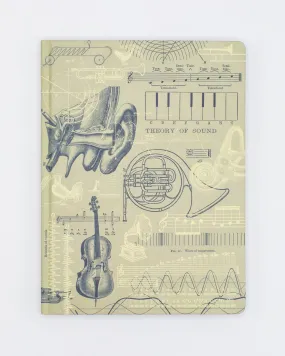 Sound, Music   Hearing Hardcover Notebook - Lined/Grid