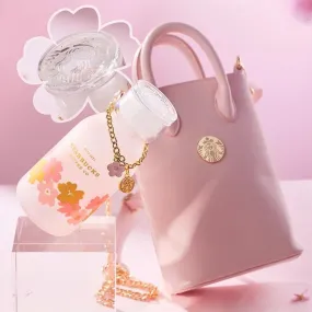 Starbucks China Sakura 2021 Edition Glass Bottle and Bag