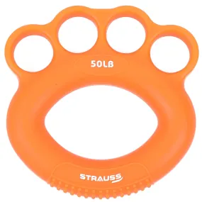 Strauss Adjustable Finger and Hand Exerciser | Finger&Palm Gripper | Hand Strengthener for Carpal Tunnel Relief and Grip Strength for Men & Women, (Orange)